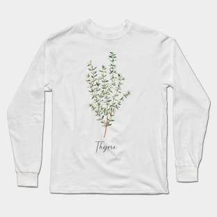Thyme herb art Long Sleeve T-Shirt